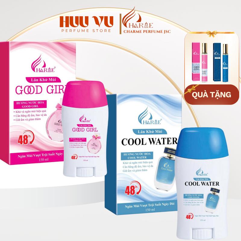  CHARME PERFUME - Kem Khử Mùi Nam Nữ Charme Good Girl - Cool Water 40g Nước Hoa Cosmetic Xịt Thơm Nước Hoa Women 