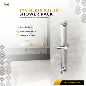 Tiang Shower Stainles Steel Stainless SUS 304 Adjustable Shower Rod