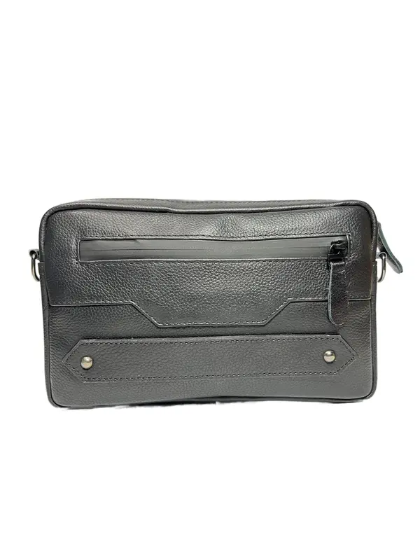 Kanasaku Clutch Genuin Leather KNS04 Kulit Sapi Asli Pria Hitam handbag weatherproof zips   bag 5