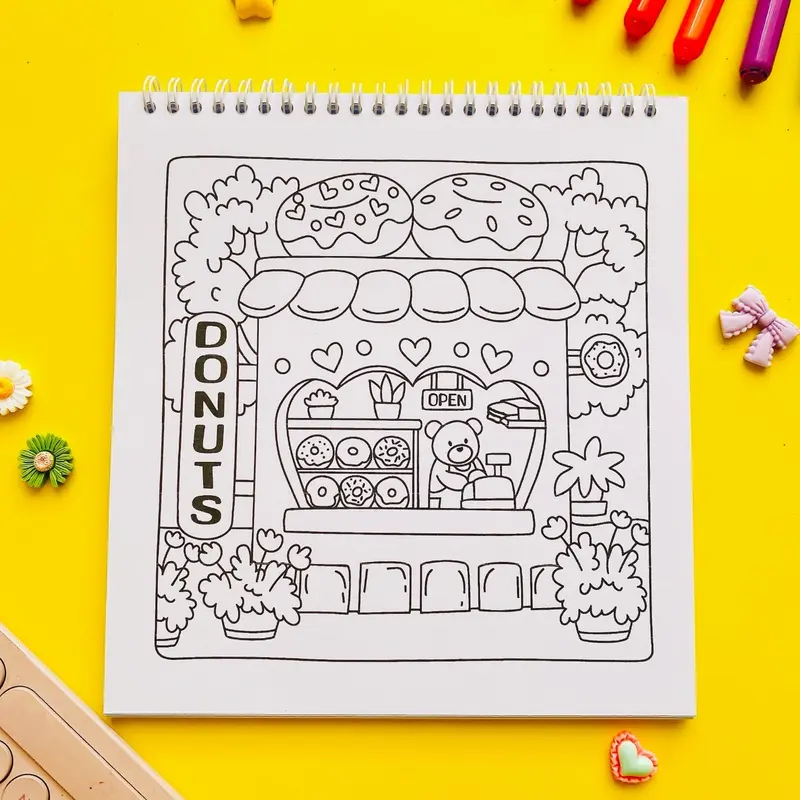 Cute Shop Super Cute Coloring Book - Buku Mewarnai Yang Cocok Untuk Mengisi Waktu luang 8