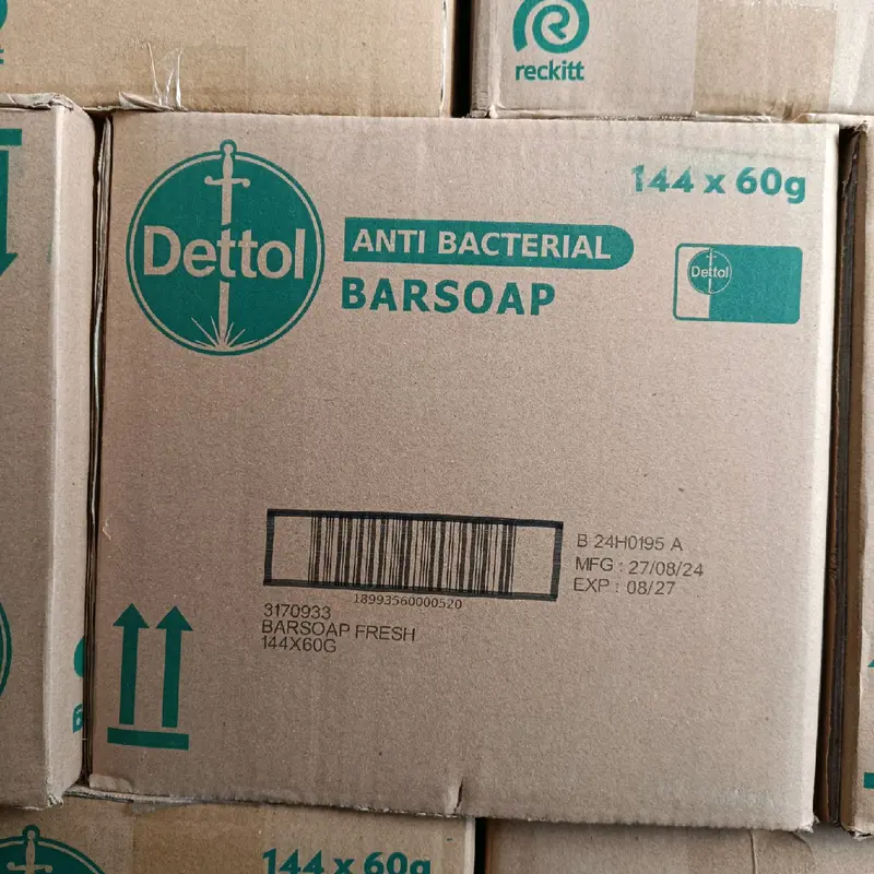 1 Karton Sabun Dettol 60gr Sabun Batang Mix Campur Isi 144pcs 6