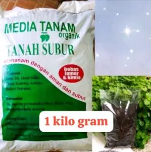 media tanam tanah subur/tanah siap pakai 1 kg   Pupuk