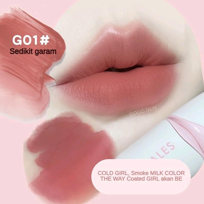 Gogo tales gogo dance water matte lip glasir lip gloss matte whitening tidak mudah menempel di cangkir gogotales lip cream terbaru 3