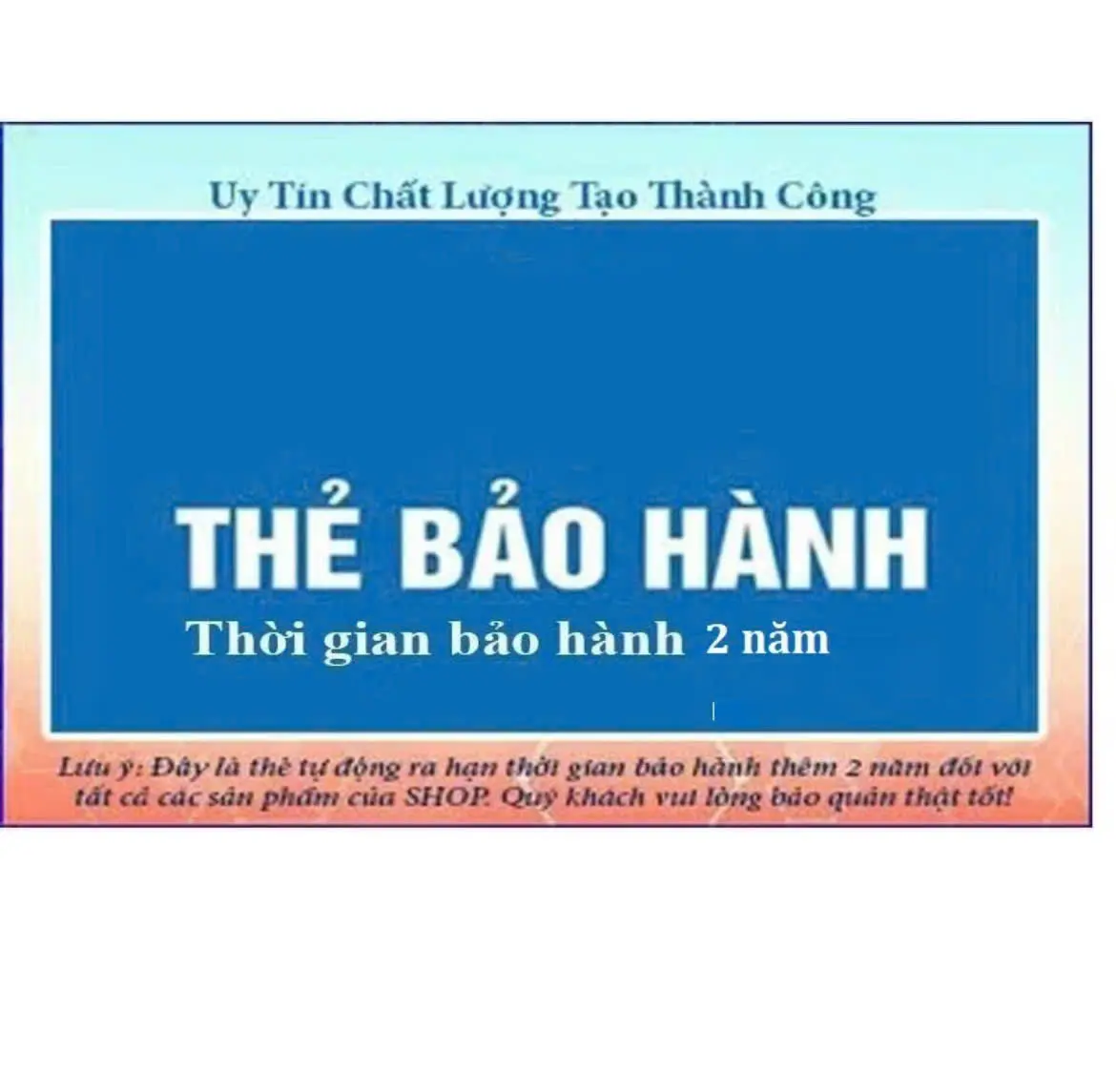 Thẻ Bảo Hành Online Dành cho Các Sản Phẩm Gia Dụng