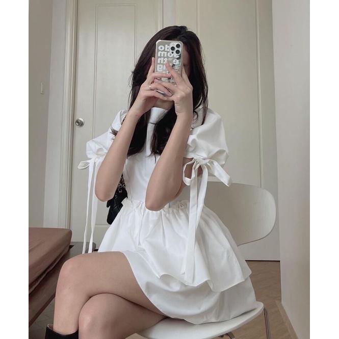 Puffy mini dress wanita gaun main casual korean look style| by duta busana purbalingga 3