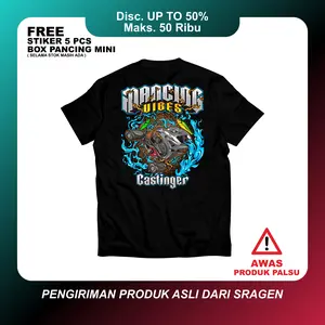 [ PROMO SPESIAL ] Kaos Mancing Vibes Castinger Bahan Tebal Katun Combed 24s Lengan Pendek Untuk  Mancing Nongkrong Lembut Sablon