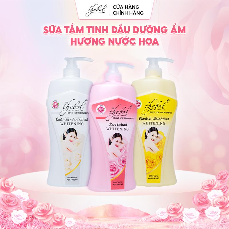 Sữa tắm nước hoa Thebol tinh chất hoa hồng dưỡng Body lưu hương thơm lâu an toàn dịu nhẹ