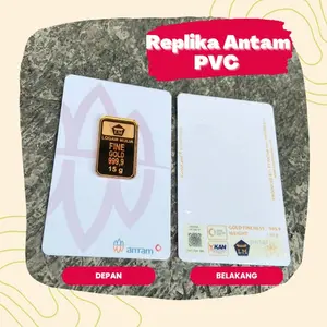 replika logam mulia replika pvc bolak balik bahan tebal 1 gr-5 gr