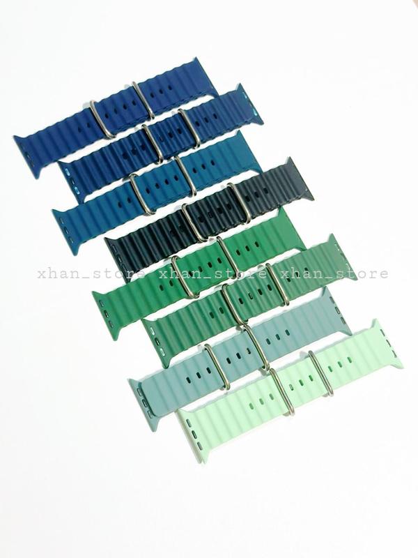 Strap Ocean untuk Watch IWO HW 49 45 44 42mm Tali Jam Tangan Ocean Band Single Silicon Premium 1