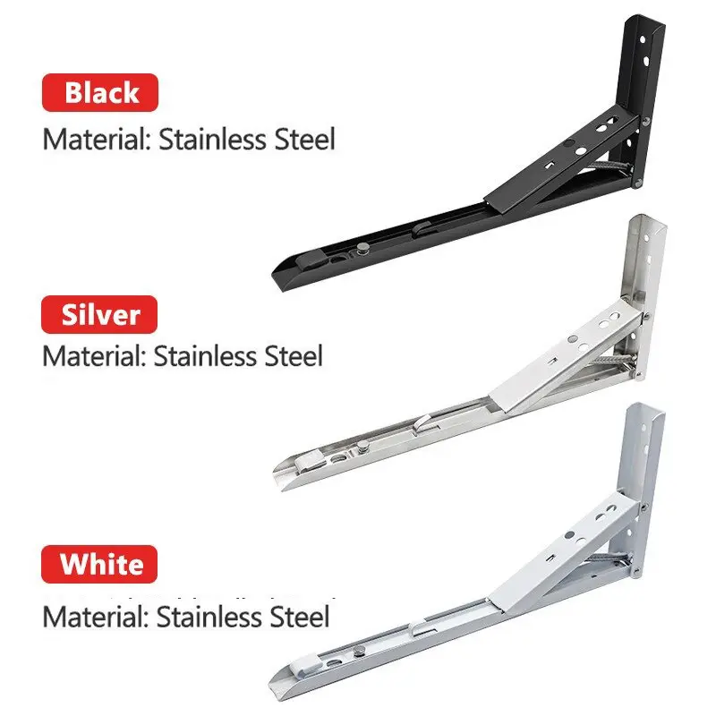 COD XIDA Bracket Siku Rak Dinding Penyangga Stainless Steel 60kg 2 PCS - NED-6112 Terbaru 4