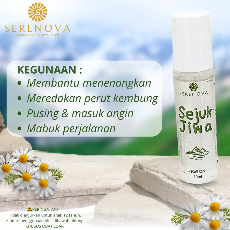 Minyak Angin Aromatheraphy Roll On Sejuk Jiwa / Menenangkan / Calming Oil / Stress Free / Natural / 10ml 1