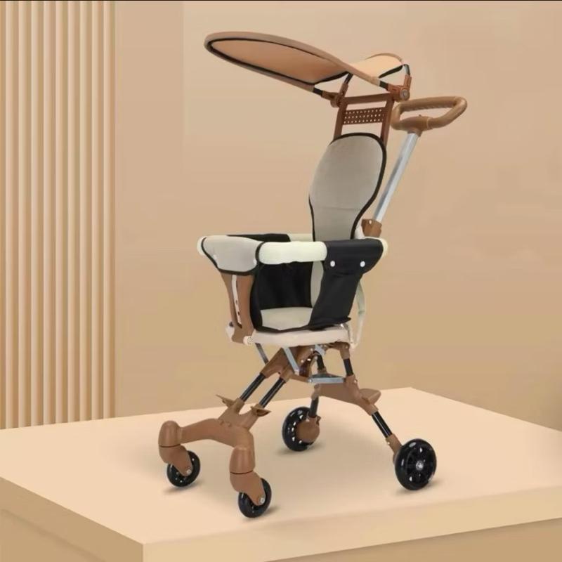 Xe đẩy gấp gọn cho bé có mái che đủ đệm ghế và đai dây an toàn khoá bánh xe đảo 2 chiều đi du lịch siêu gọn nhẹ khung thép chịu lực sơn tĩnh điện chống han gỉ 4 bánh xe bằng nhựa 2 bánh trước quay 360 độ linh hoạt dễ dàng di chuyển trên mọi bề mặt