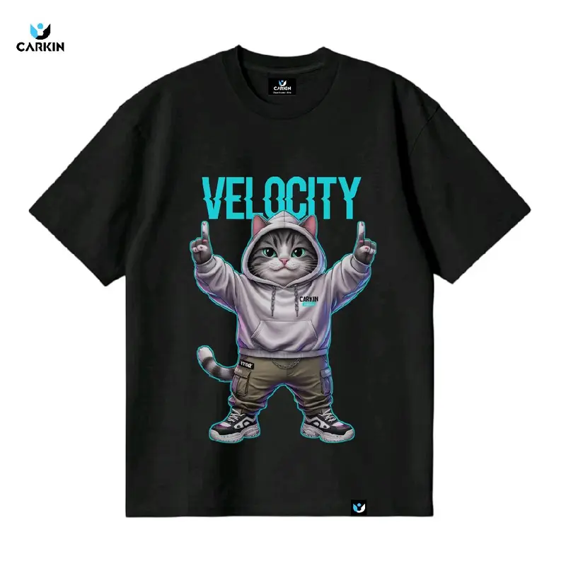 Carkin Velocity Kaos Katun Combed 24s Cewek Cowok Unisex Fit Keren Tangan Pendek 0