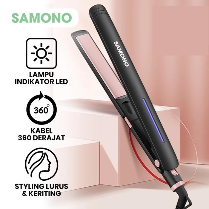 Gambar Samono Hair Straighter Catokan Rambut SW-HS20 Styling Lurus Keriting Curl Rambut Kabel 360 derajat LED Plat Keramik - RD dari Ratu dapur_NEW Kota Bekasi Tokopedia