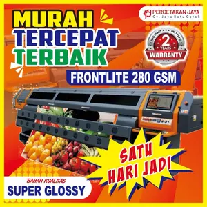 CETAK SPANDUK / BANNER FRONTLITE 280GSM SUPER GLOSSY KUALITAS HIGHREST