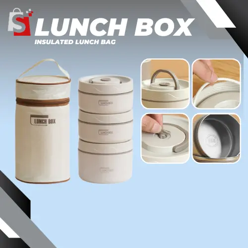 (Small Defect Bag) Lunch Box Multi Layer Stainless Steel Microwaveable Lunch Box Mangkuk Tingkat Tahan Panas