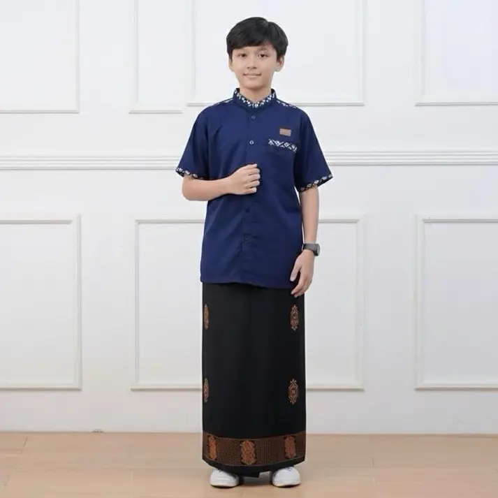 Navy + Sarung hitam