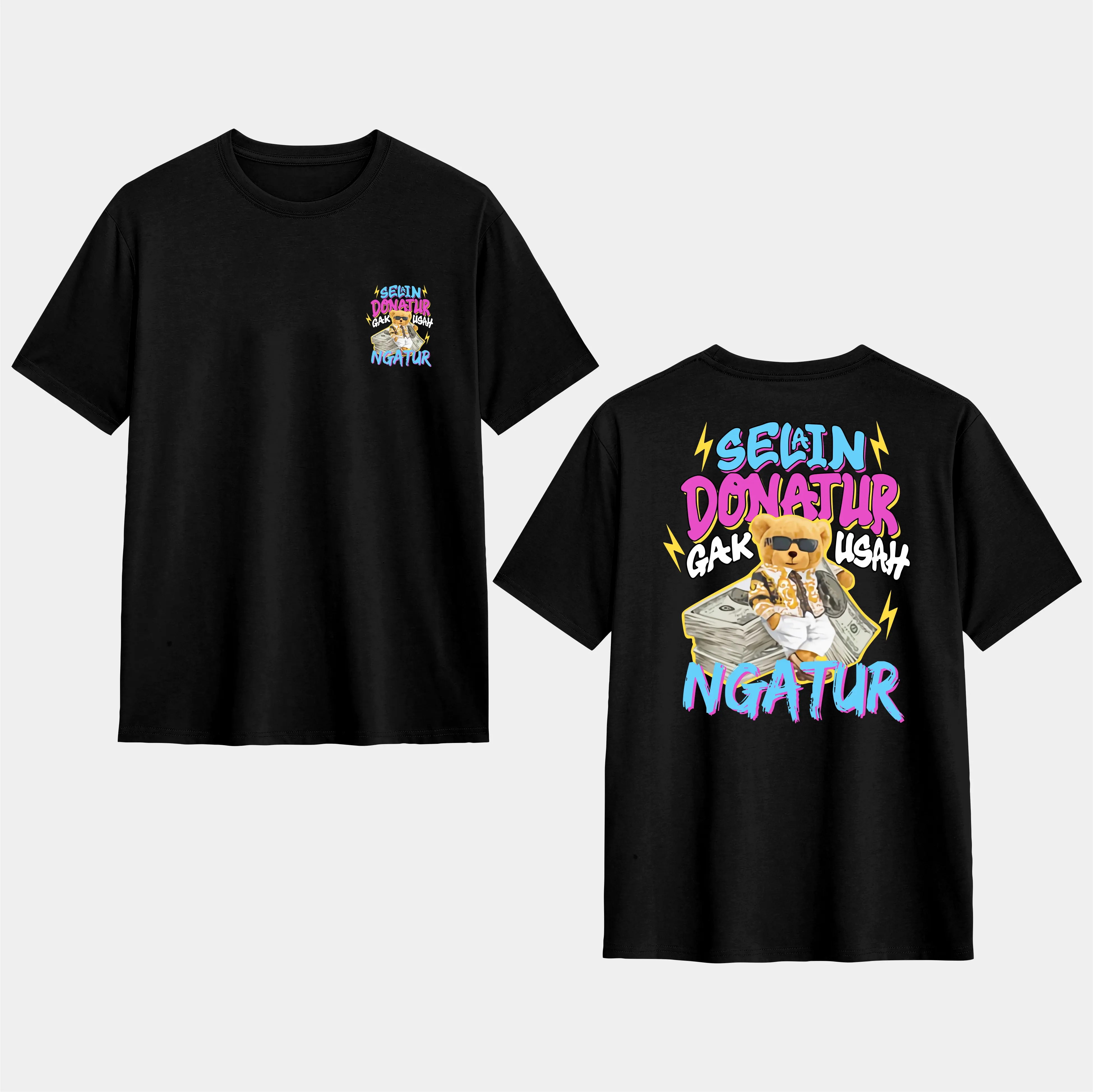 KAOS DISTRO KATA-KATA SELAIN DONATUR GAK USAH NGATUR