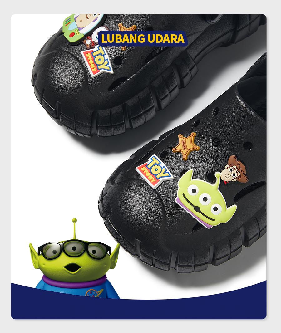 【Disney Penjualan kilat waktu terbatas】【Bebas biaya kirim】POSE Pioneer x Disney  sandal Anti-selip Nyaman Bernapas menambah tinggi badan Sol tebal dalam di luar ruangan bepergian pria dan wanita pasangan Santai canggih kualitas Dingin P2244631 32 33 34