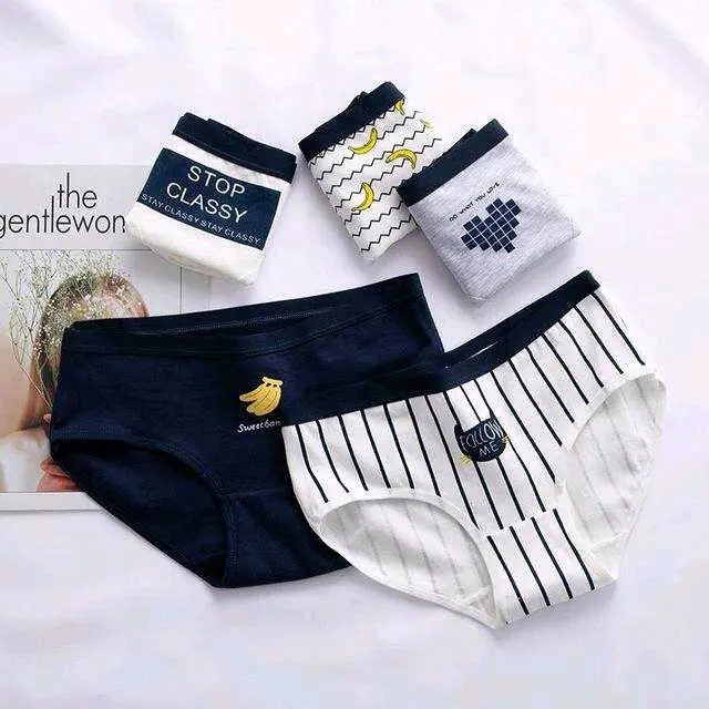 12Pcs CS35 CD Celana Dalam Wanita Katun Motif Cewek 5