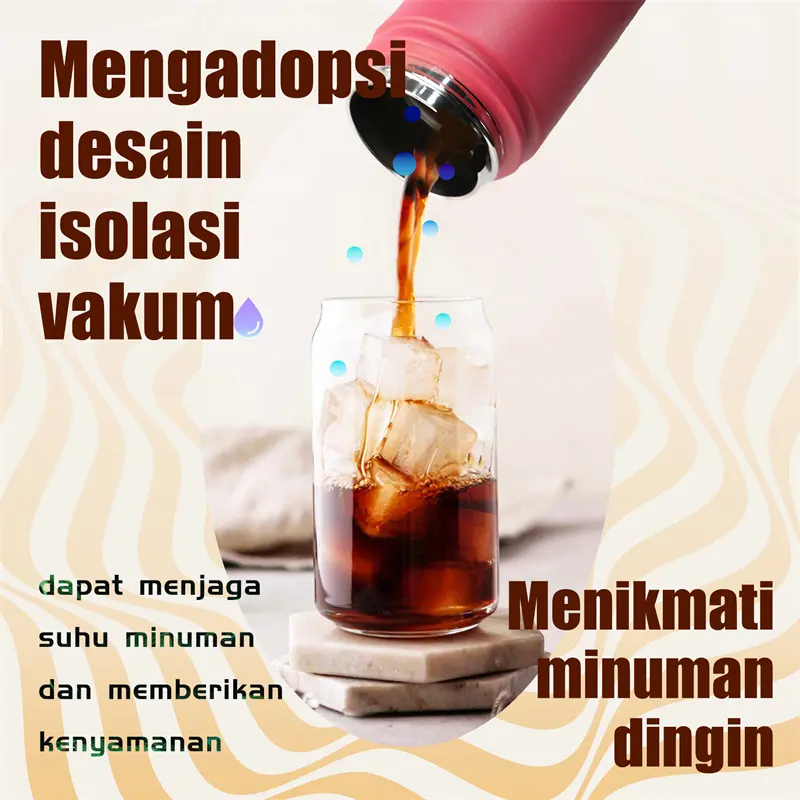 CIVAGO（22oz/650ml）Baja tahan karat Tumbler Mulut Lebar dengan Tutup Botol Air Olahraga Terisolasi Vakum Panas dan Dingin 6