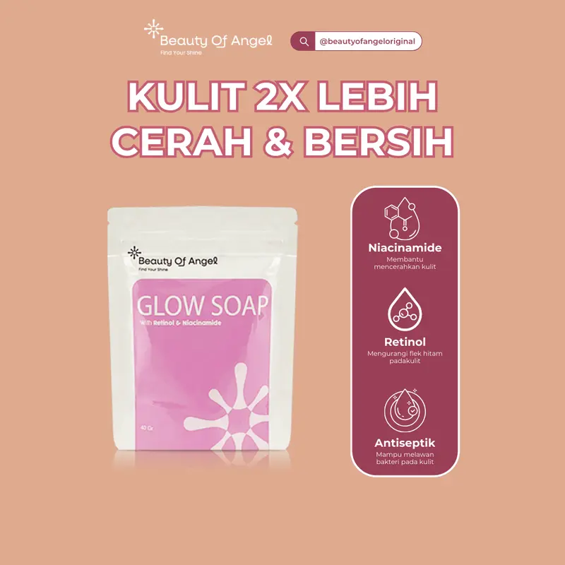 [FLASH SALE] Beauty Of Angel Glow Soap Sabun Badan Pembersih Pencerah Kulit Badan dan Wajah Mengandung Retinol Niacinamide Original BPOM 2