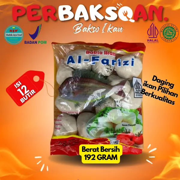 Bakso Ikan isi 12 Butir Berat 192 Gram Daging Ikan Pilihan Sahila
