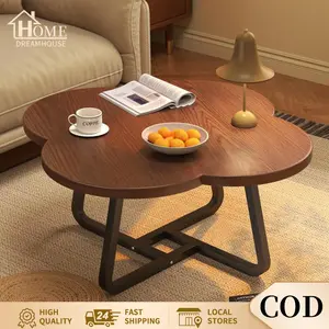 COD Meja Kopi Meja bunga Meja Tamu Kayu Meja Ruang Tamu meja bundar Meja Tengah Rumah Aesthetic Meja Caffe Meja Samping Meja Kamar Meja Minimalis Set Furniture Besi Bulat