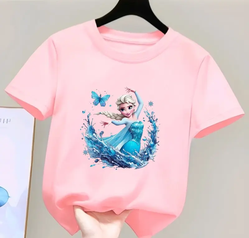 Kaos Anak Satuan Perempuan Ideal Usia 2-10 Tahun Cewek Pakaian Anak-Anak Frozen 7