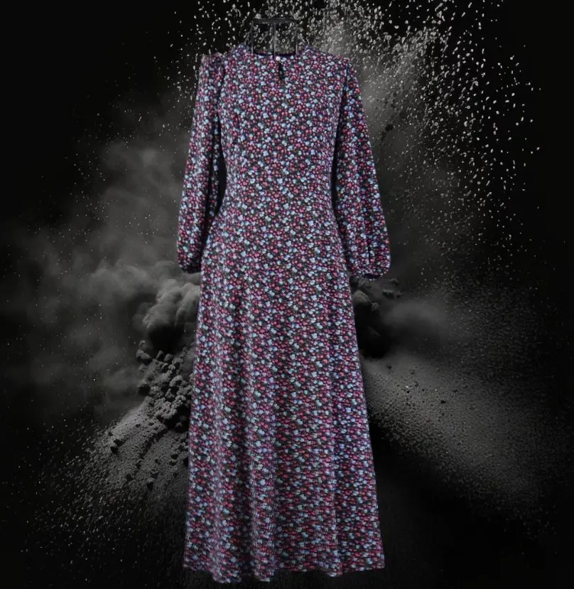 Mangosilk Floral Flowy Midi Dress