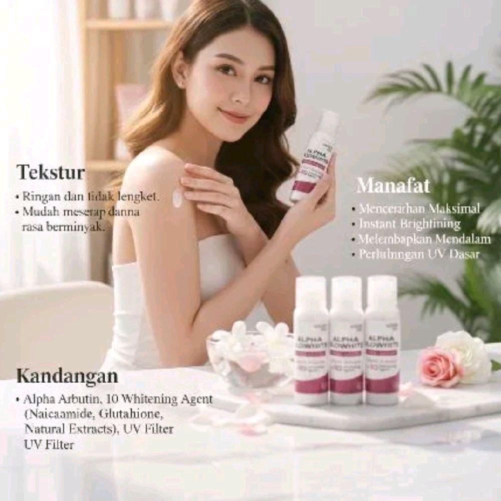 [60ml] Alpha Glowhite Body Lotion Whitening & Moisturizing| Body Cream Body Lotion Menghidrasi Kulit