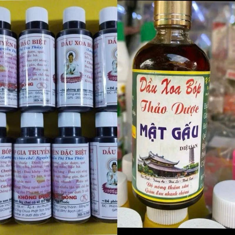  Dầu Xoa Bóp Thảo Dược Mật Gấu & Dầu Xoa Bóp Gia Truyền Chùa Phật Tích Tòng Lâm - Dầu Xoa Bóp 