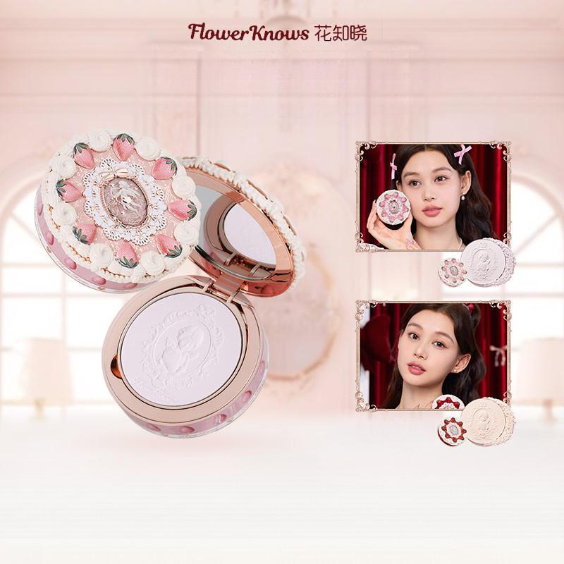 FLOWER KNOWS Phấn Phủ Dâu Tây Cupid Kiềm Dầu Bộ Phấn Trang Điểm Phấn Che Khuyết Điểm Lâu Trôi Trang Điểm Cho Da Khô Dầu Che Khuyết Điểm Lâu Trôi,phan