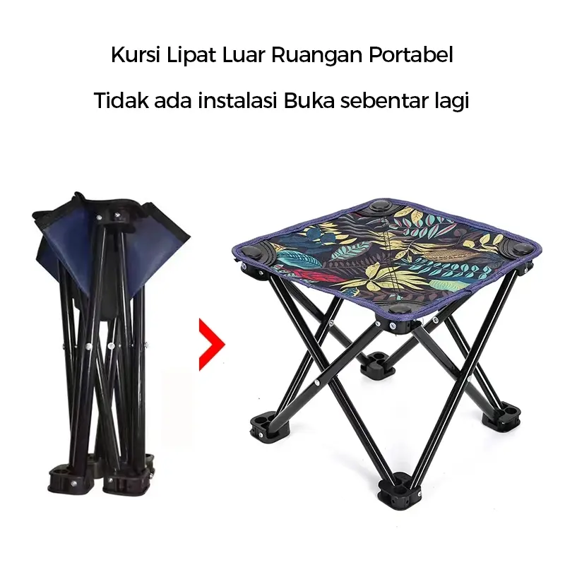 Hidup Mewah Kursi Lipat Outdoor Serbaguna Portable Kursi Lipat Mancing Mini 8