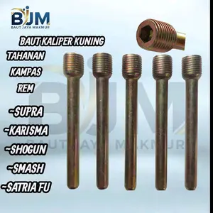 Baut Kaliper Tahanan Kampas Rem Kuning untuk Supra Karisma Shogun Smash dan Satria FU