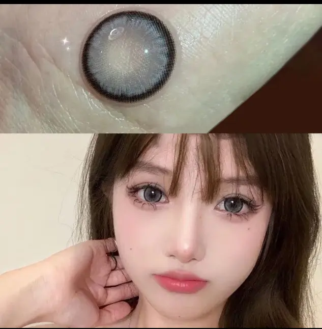 （COD）softlens grey 14.2-16 mm soflens softlens softlens normal softlens 1 paket warna grey 15MM softlens minus Lensa Eye Brown Gray 6