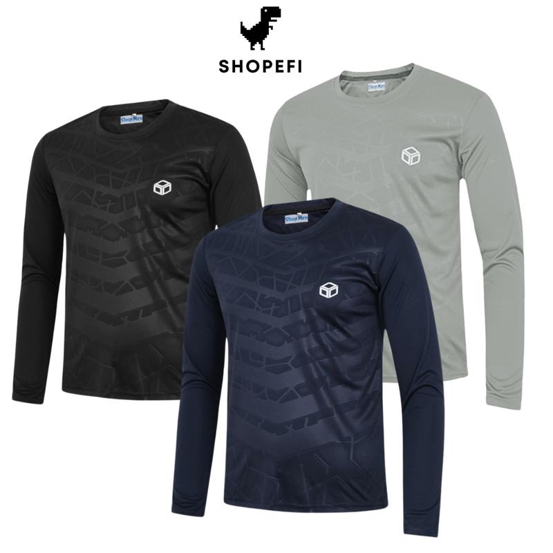 Combo 3 áo thun Sport nam dài tay măc chống nắng, chơi thể thao, mặc làm áo lót giữ nhiệt co giãn thoải mái gym shirt - ADV03