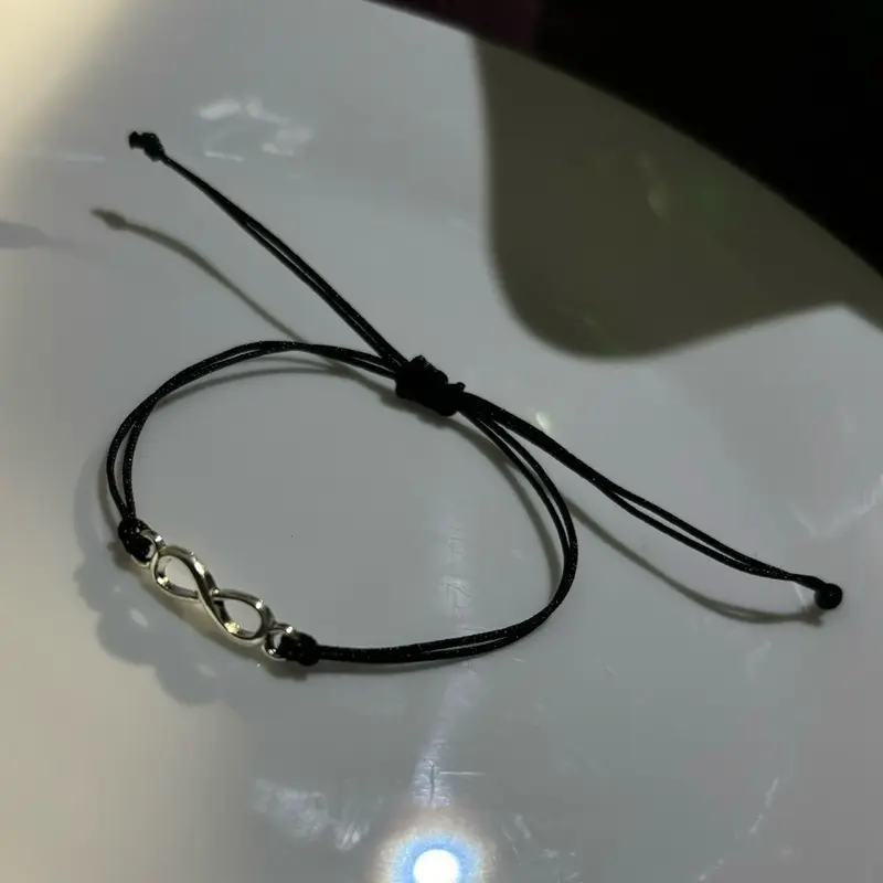 Gelang infinity untuk pasangan dan besti aksesoris gelang tangan simpel tali tipis aesthetic model casual dan trendy korean style tali serut adjustabe bisa dibesar kecilkan harga termurah 0