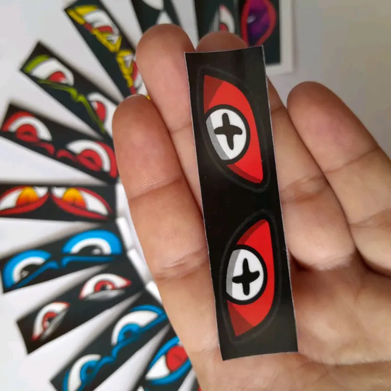 15pcs Stiker Strobo Mata | Stiker Mata Miniatur Bus Tololet Basuri | Stiker Bus Jetbus| Stiker Logo e-sport 2