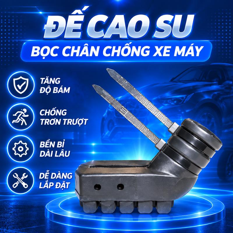 Đế Bọc Chân Chống Xe Máy Cao Su – Giảm Tiếng Ồn, Chống Mài Mòn, Bền Bỉ