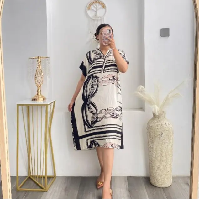 Beautyhijab - SAVIRA daster dress wanita pendek nyaman rayon motif baju ibu hamil busui bumil lembut nyaman 3