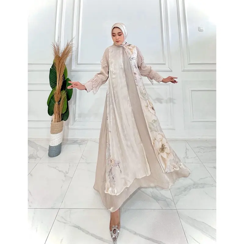 GAMIS SHIMER SET HIJAB S4 6451 BY HAMIDAH COLEKTION 4