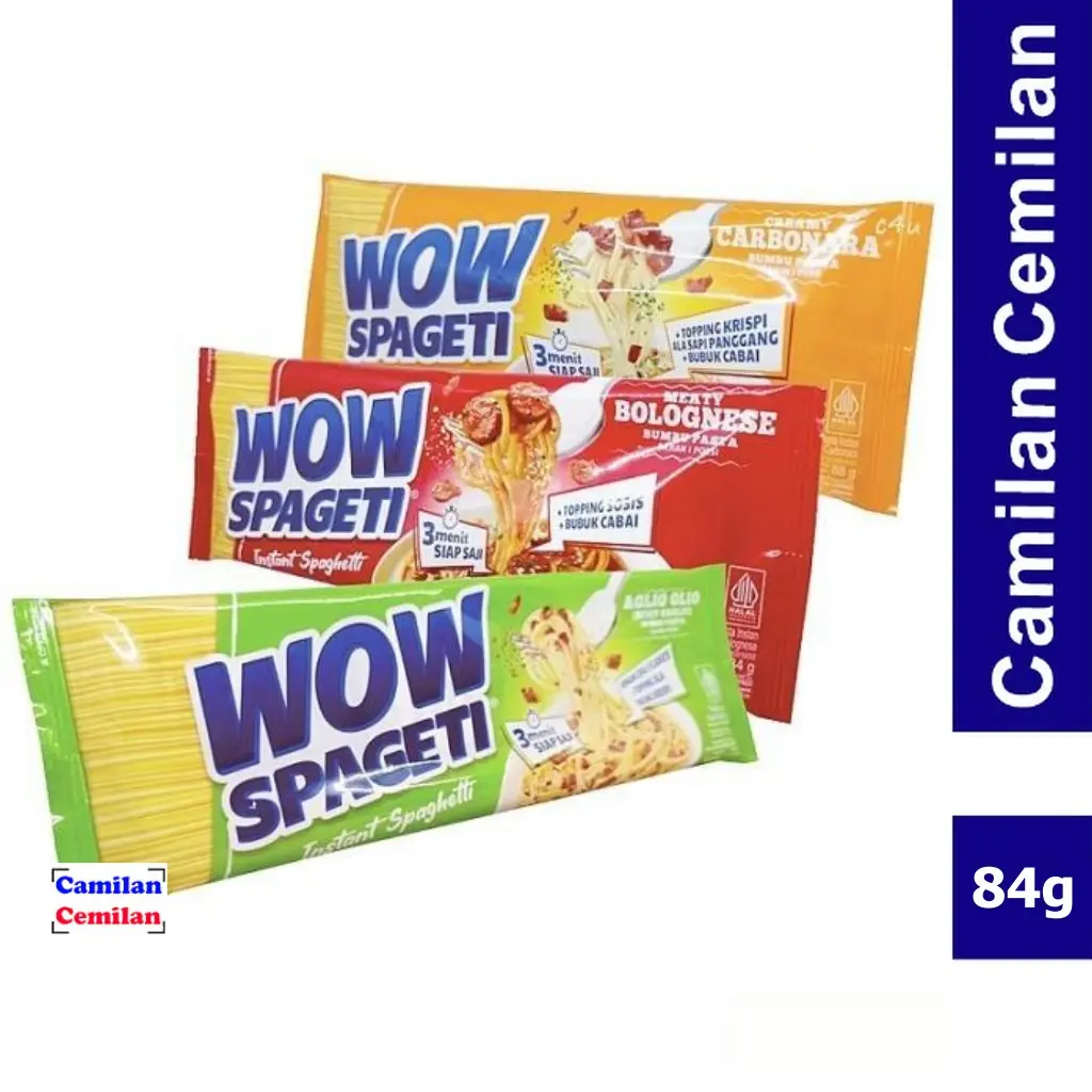 Wow Spageti Instant Pasta Bolognese Carbonara 84 gr
