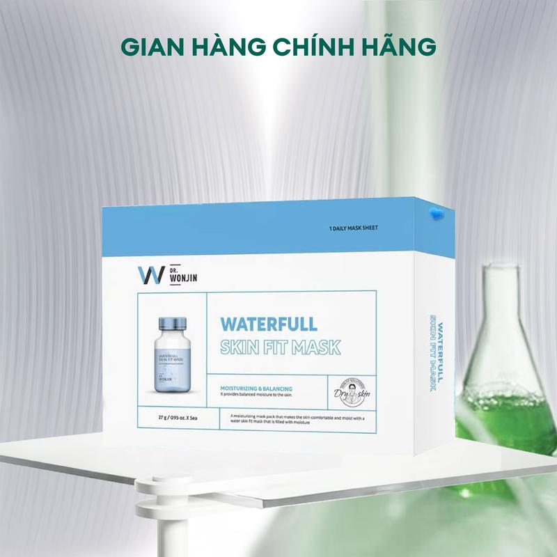   CR  N11 -   DATE T2 2026   1 HỘP Mặt Nạ Giúp Giảm Sưng Viêm Mụn WonJin Waterfull Skin Fit Mask 27g  1 Hộp 5 Mask  