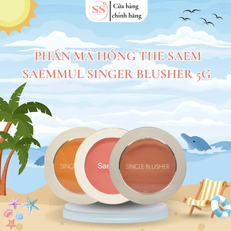 Phấn má hồng The Saem Saemmul Single Blusher (5g) phấn  má phấn  má  hồng glowtint 0
