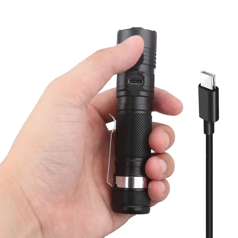 Đèn pin Có Thể Thu Phóng, Sofirn S11C, 1000lm LH351D đèn pin LED, Cầm Tay, USB C Có Thể Sạc Lại, 18650 và 2200mAh, Đèn lồng EDC, với chỉ báo nguồn 1