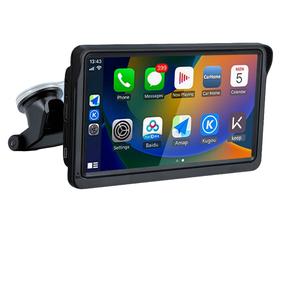 VENBES 7インチ ポータブル CarPlay & Android Auto タッチスクリーン、ワイヤレスミラーリンク、USB対応Bluetoothプレーヤー、簡単取り付け、TFカード/USBインターフェースに対応