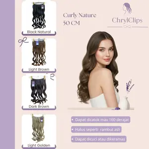 HAIRCLIP BIG LAYER CURLY NATURAL 50 CM/CURLY KOREAN STYLE
