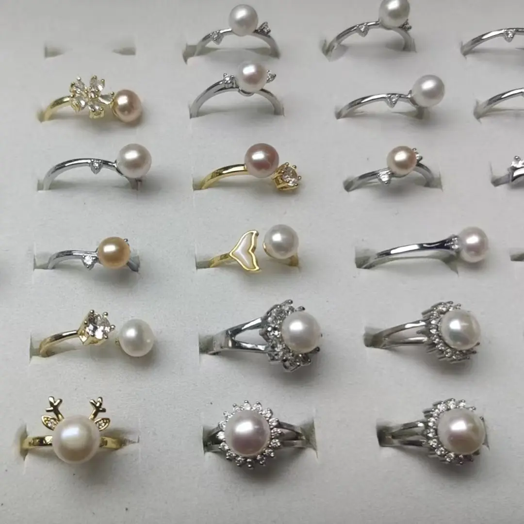 6-9mm freshwater pearl ring