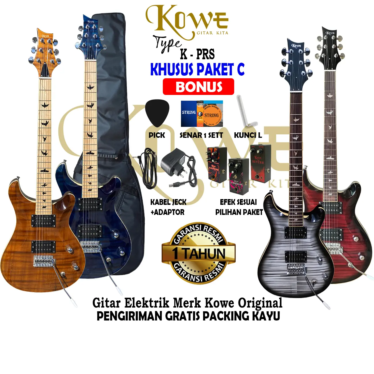 Kowe Gitar Listrik/Elektrik Seri K-PRS Best Seller Model PRS